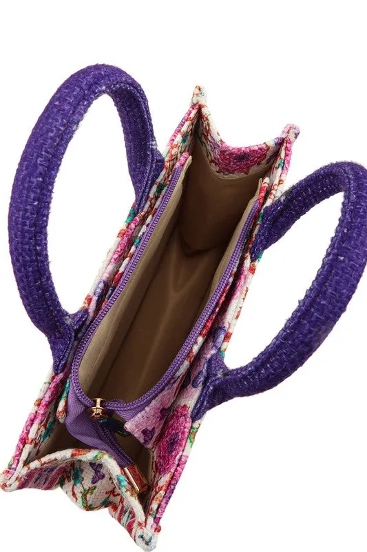 AMOUR Flower Oblique Small Tote Bag
