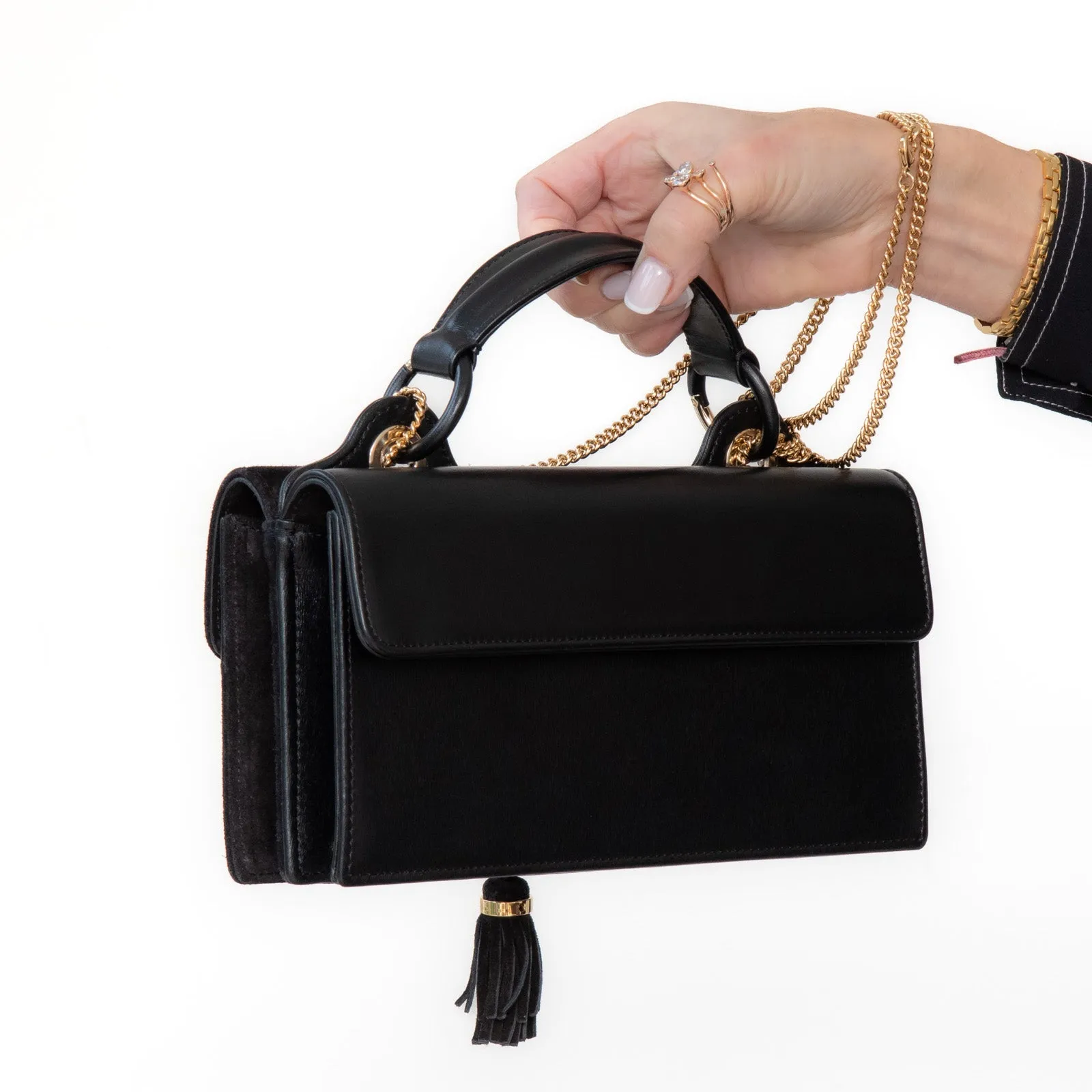 Aquazzura Downtown 24/7 Leather Chain  Bag
