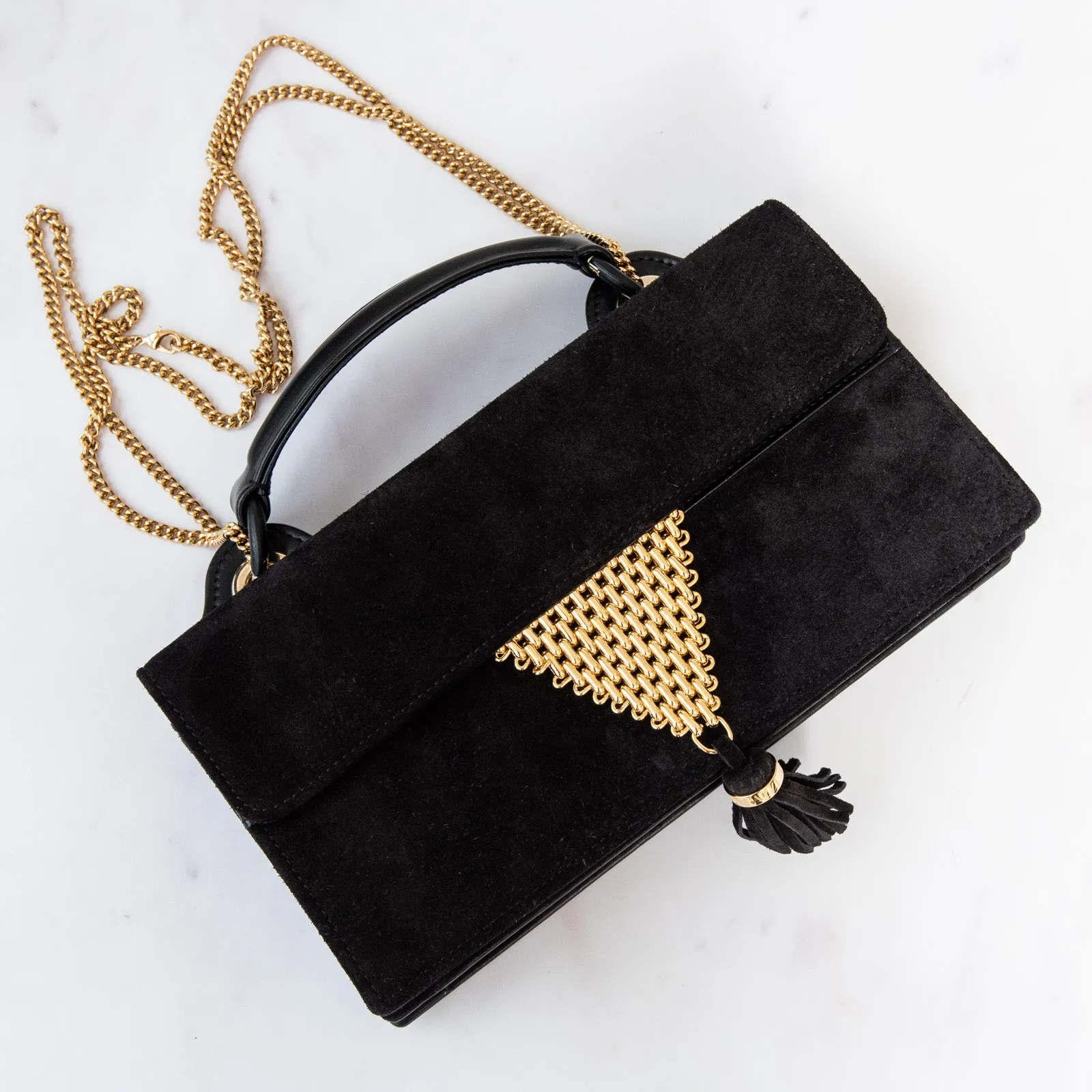 Aquazzura Downtown 24/7 Leather Chain  Bag