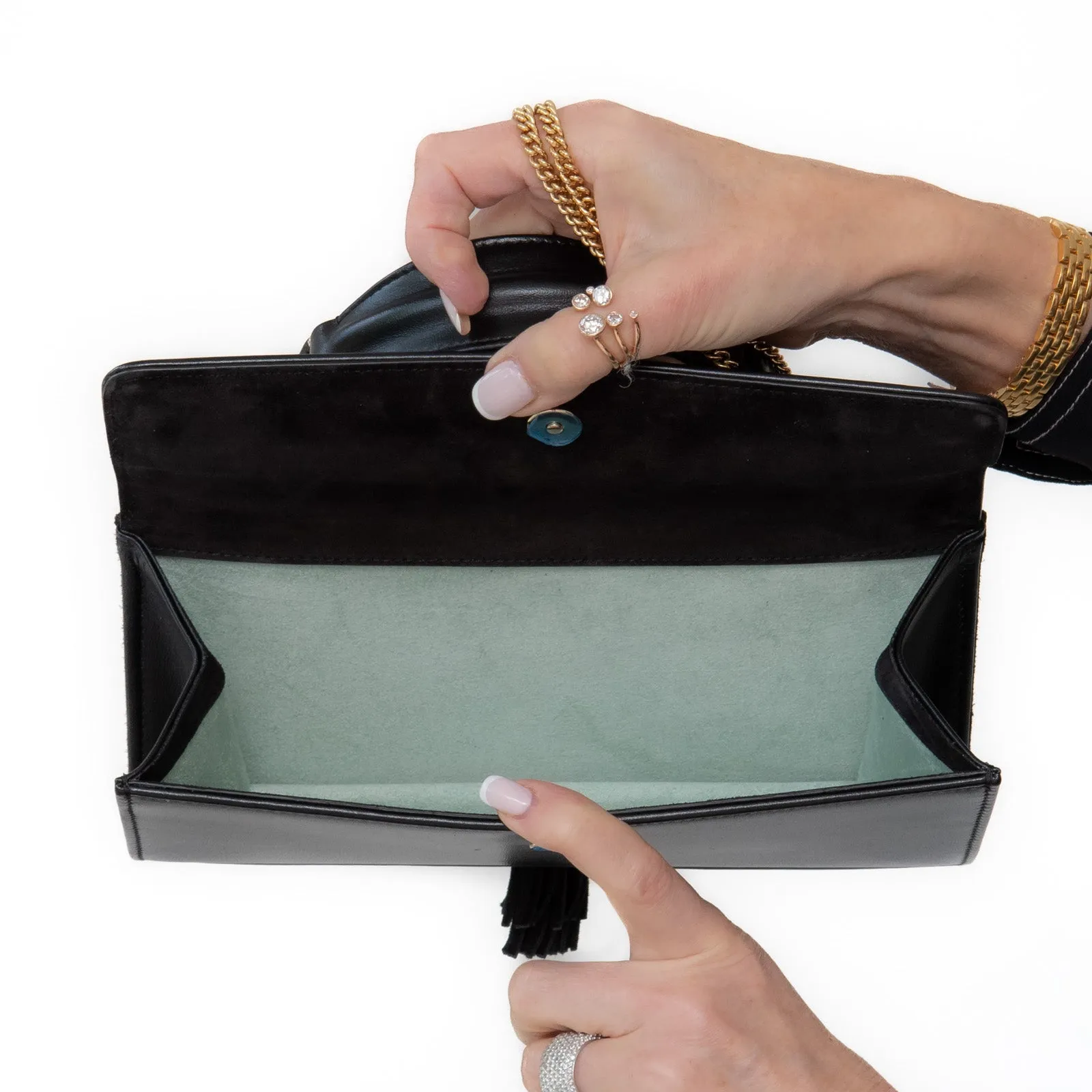 Aquazzura Downtown 24/7 Leather Chain  Bag