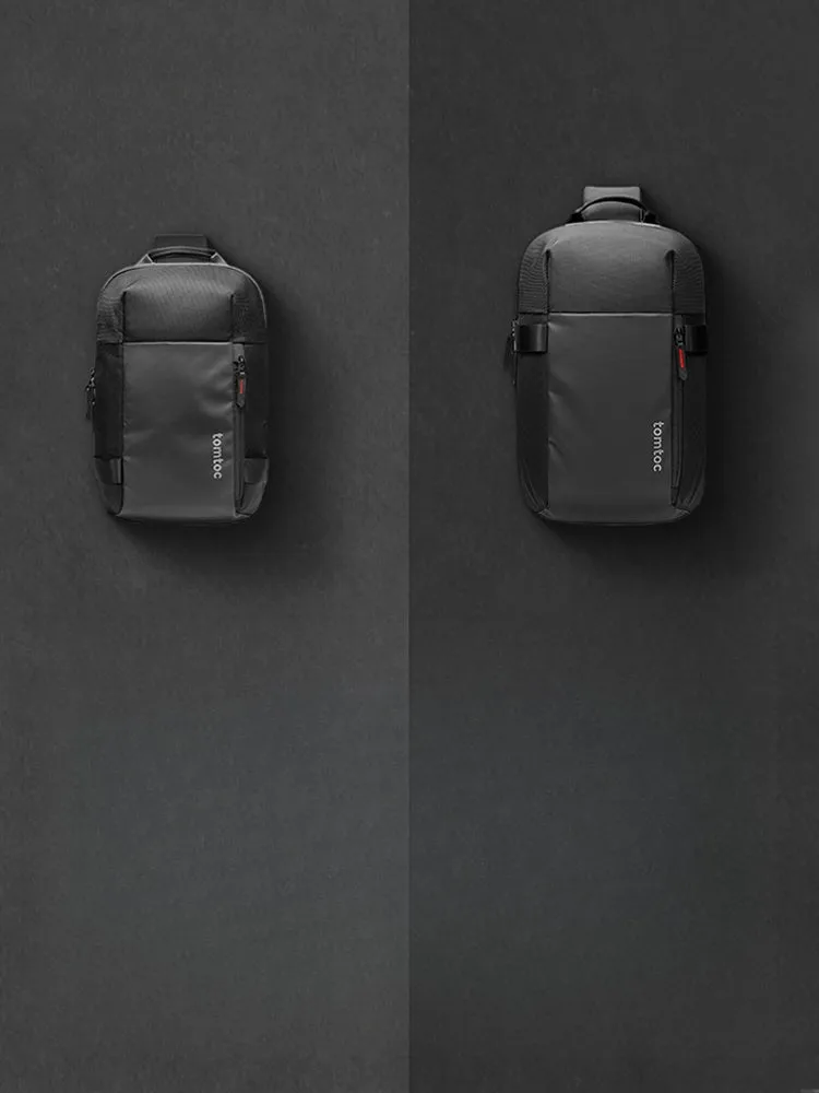Black 14???? Laptop Large Sling Bag For Big Men 9L Sports Large Sling Bag For Men