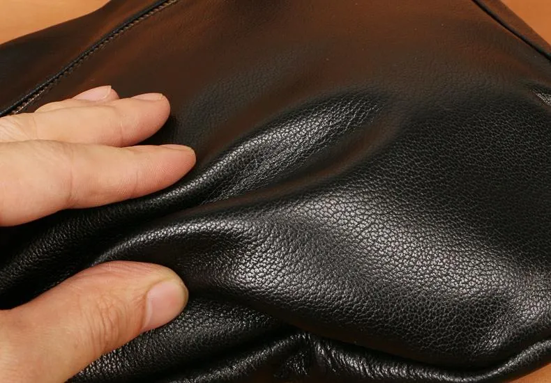 Black Leather Mens Chest Bag Sling Bag Sling Shoulder Bag Sling Backpack for men