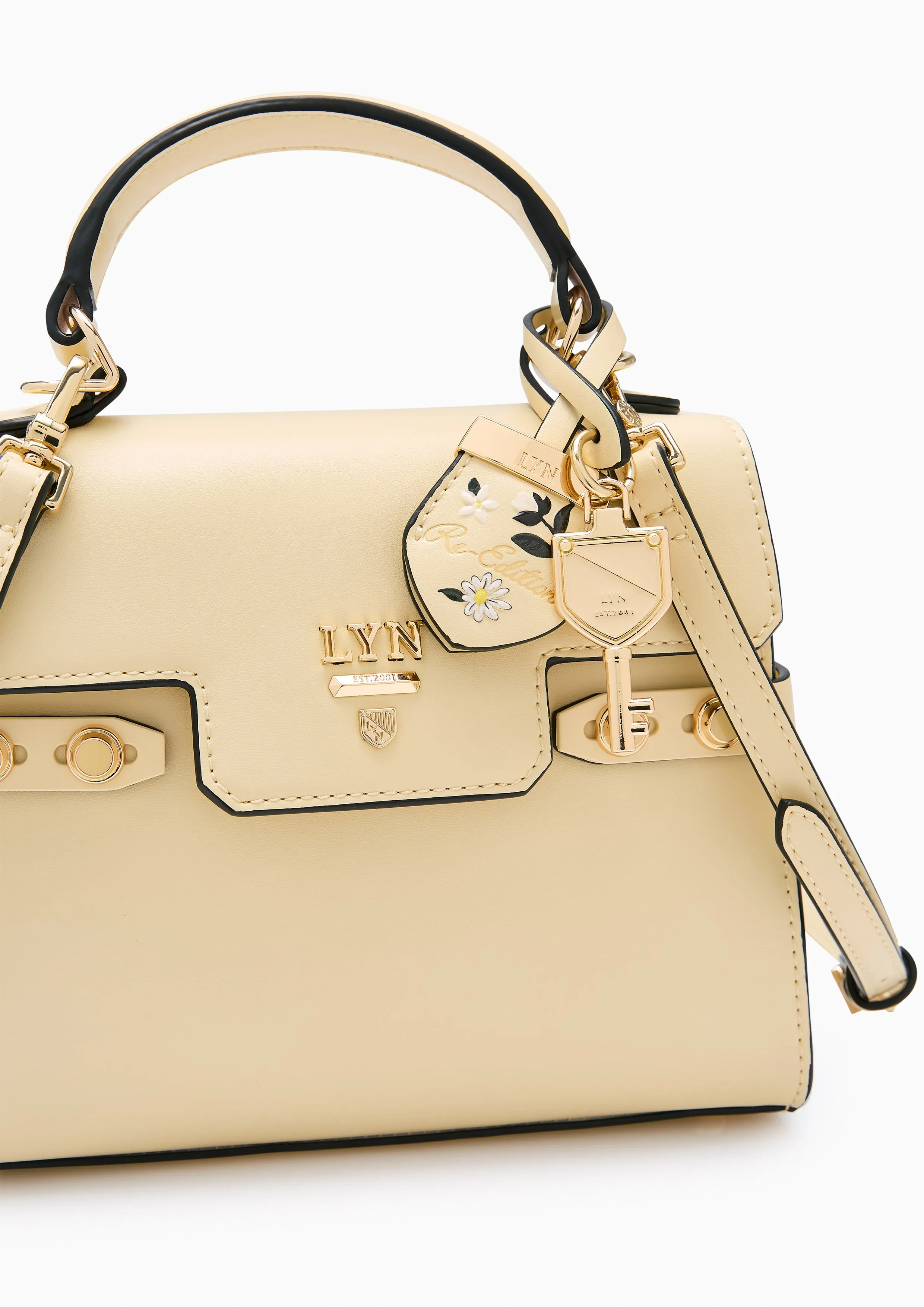 Botanic Fineness S Top Handle Bag Light Yellow