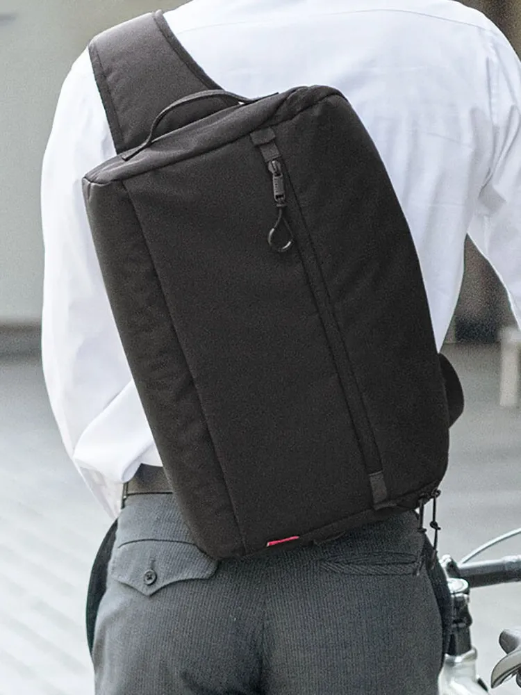 Bussiness Black 14???? Laptop Large Sling Bag For Big Men Work Large Sling Bag For Men