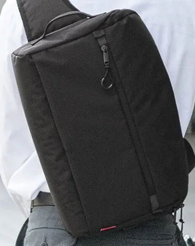 Bussiness Black 14???? Laptop Large Sling Bag For Big Men Work Large Sling Bag For Men