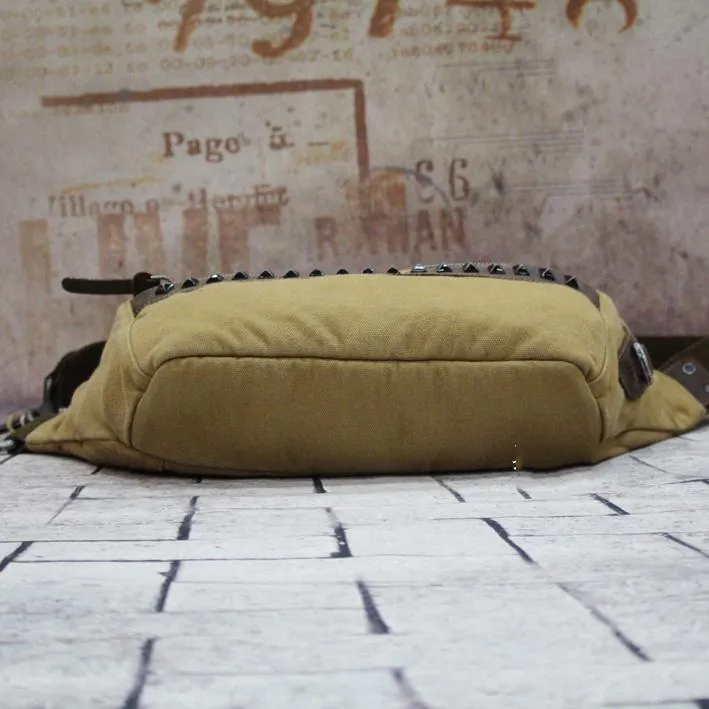 Canvas Mens Chest Bag Khaki Waist Bags Hip Bag Black Canvas Fanny Pack For Men