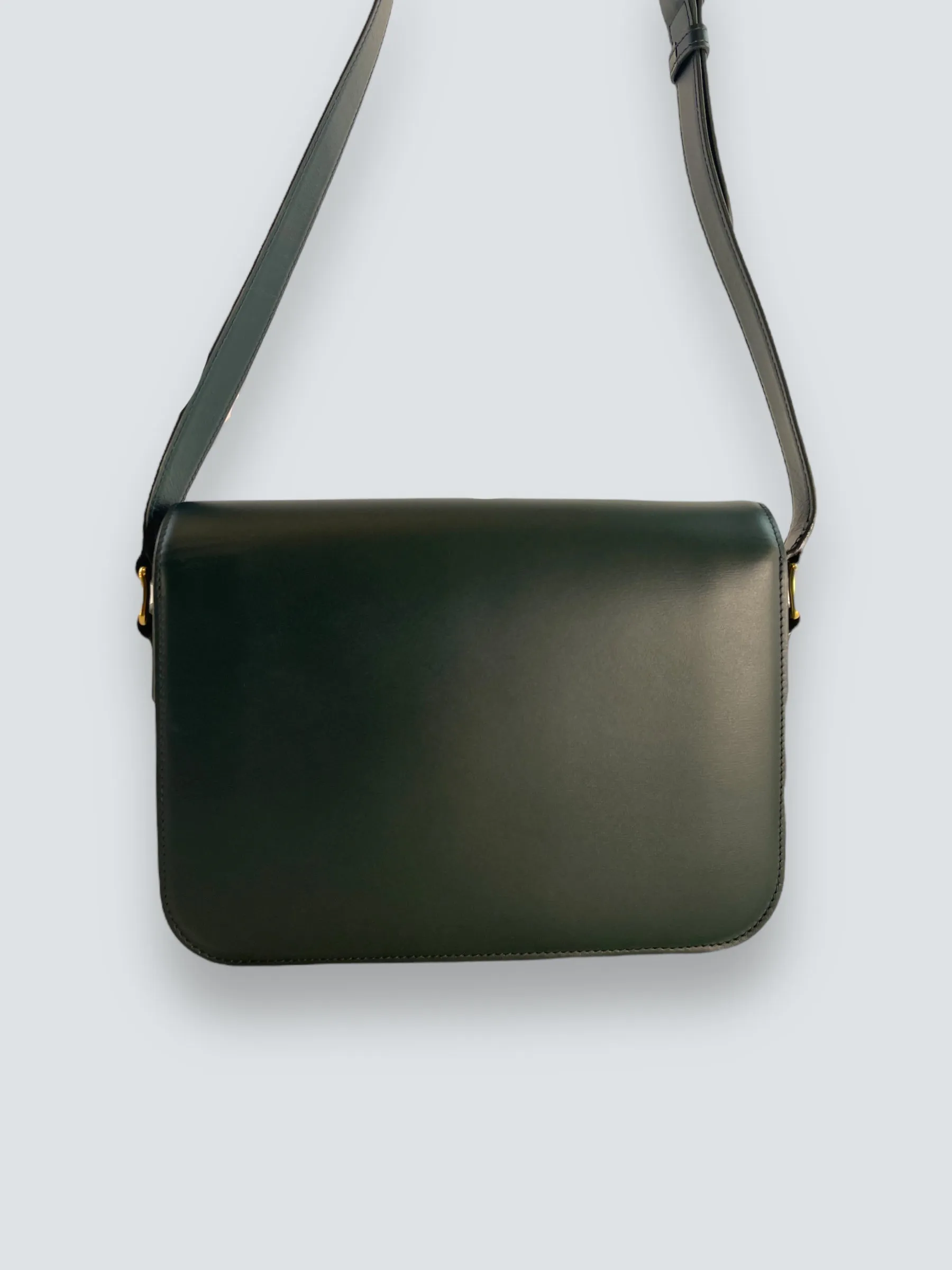 Celine Green Calf Leather Medium ??Triomphe?? Crossbody
