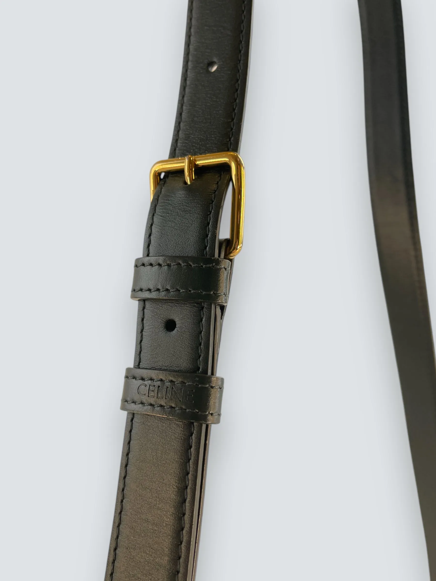 Celine Green Calf Leather Medium ??Triomphe?? Crossbody