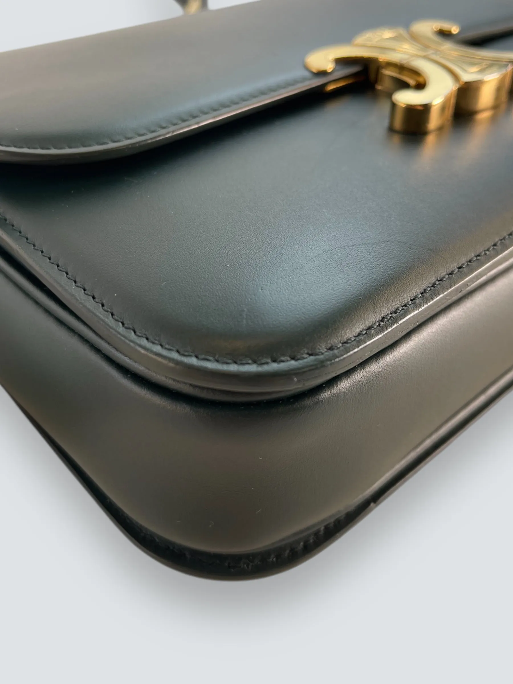 Celine Green Calf Leather Medium ??Triomphe?? Crossbody