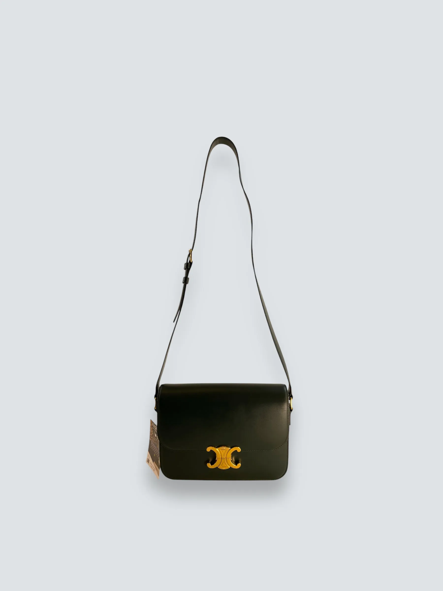 Celine Green Calf Leather Medium ??Triomphe?? Crossbody
