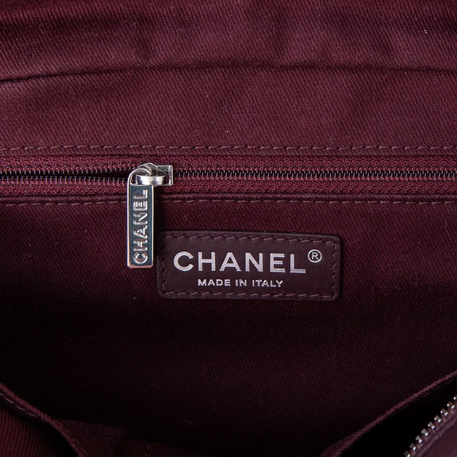 Chanel Burgundy Quilted Leather Easy Flap Bag