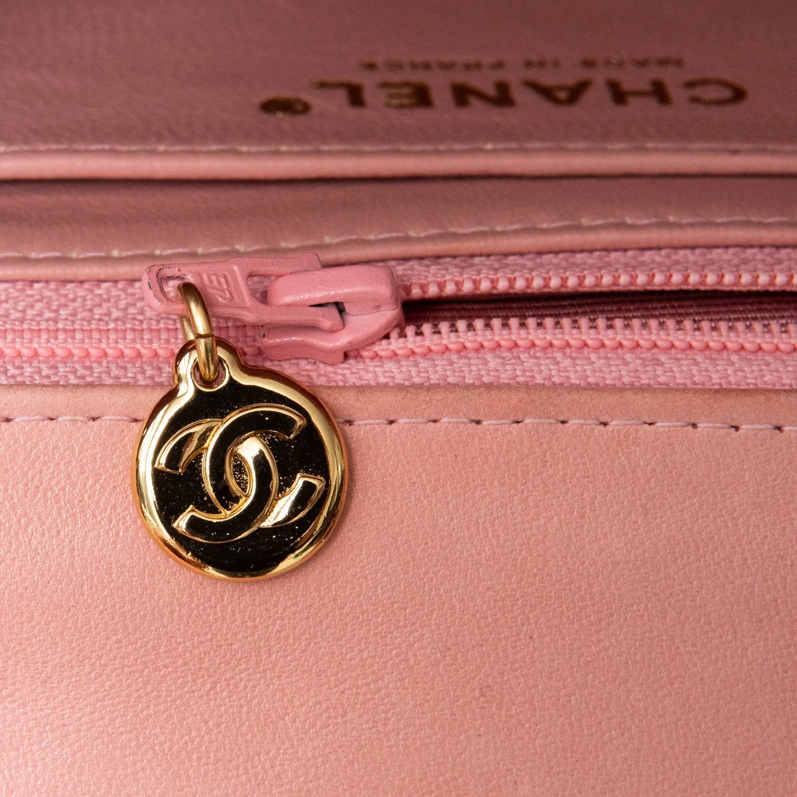 Chanel Mini Square Pink Sakura  Leather Flap Bag
