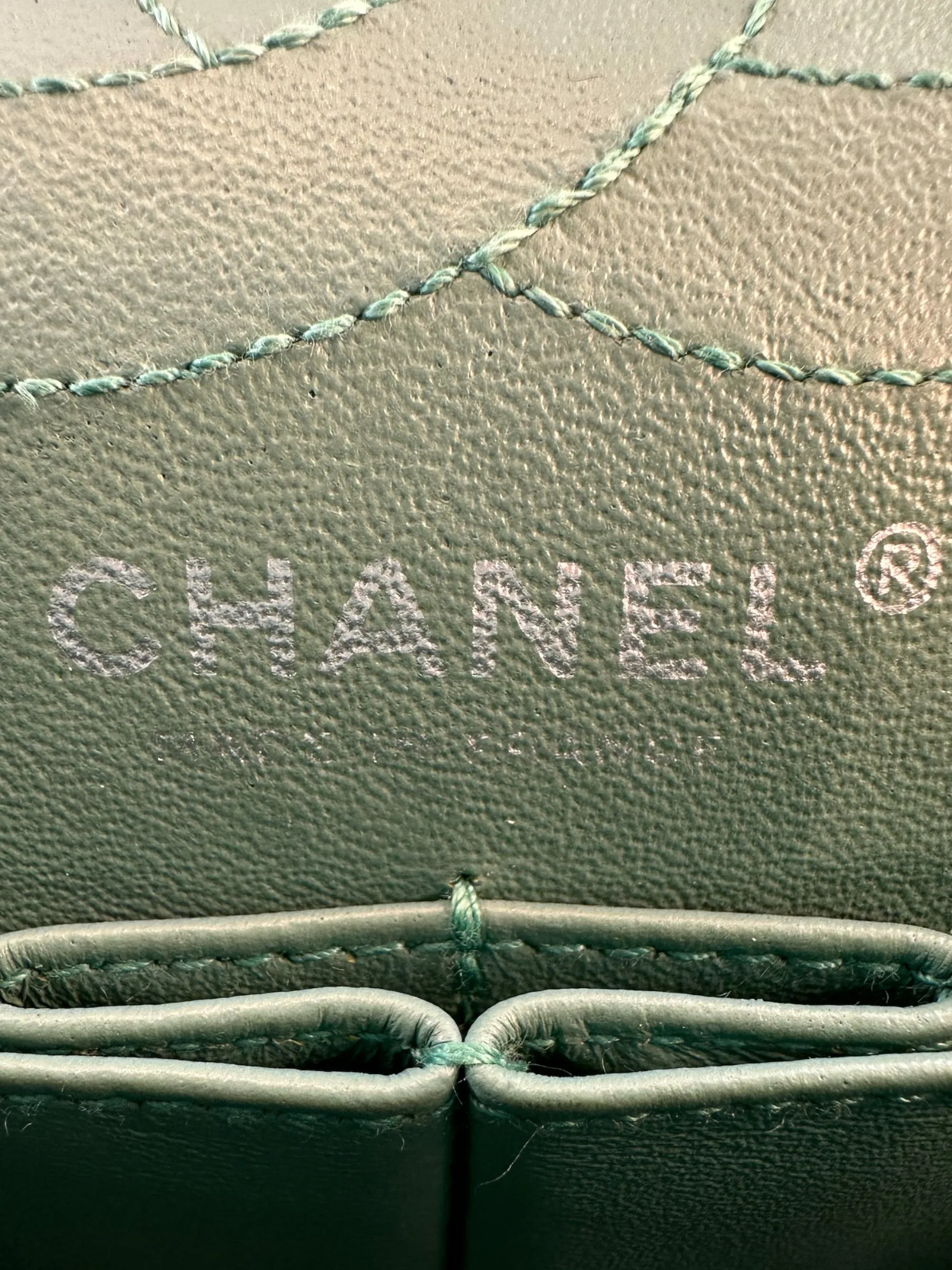 Chanel Mint Green Lambskin Leather Classic 2.55 Shoulder Bag