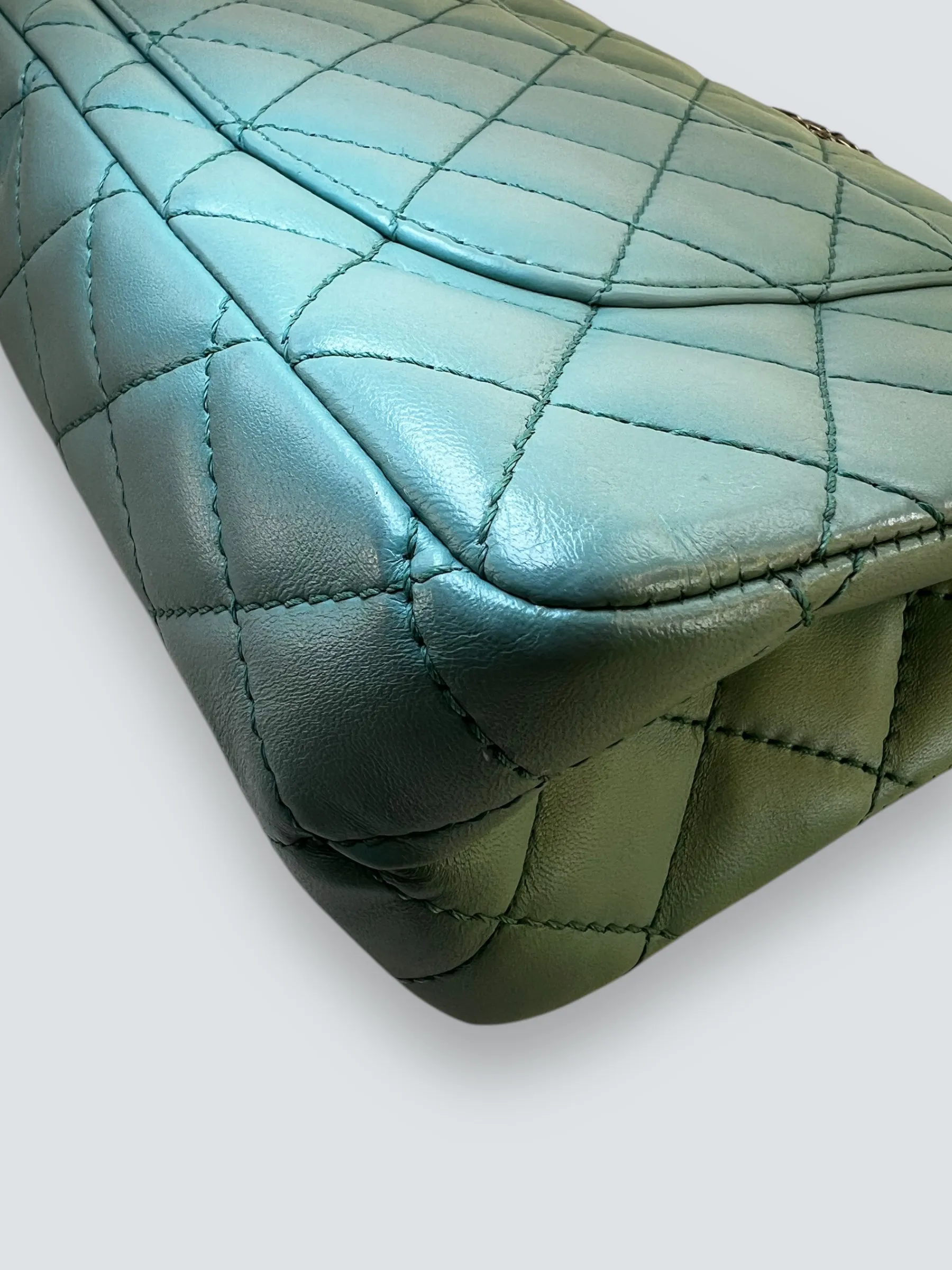 Chanel Mint Green Lambskin Leather Classic 2.55 Shoulder Bag