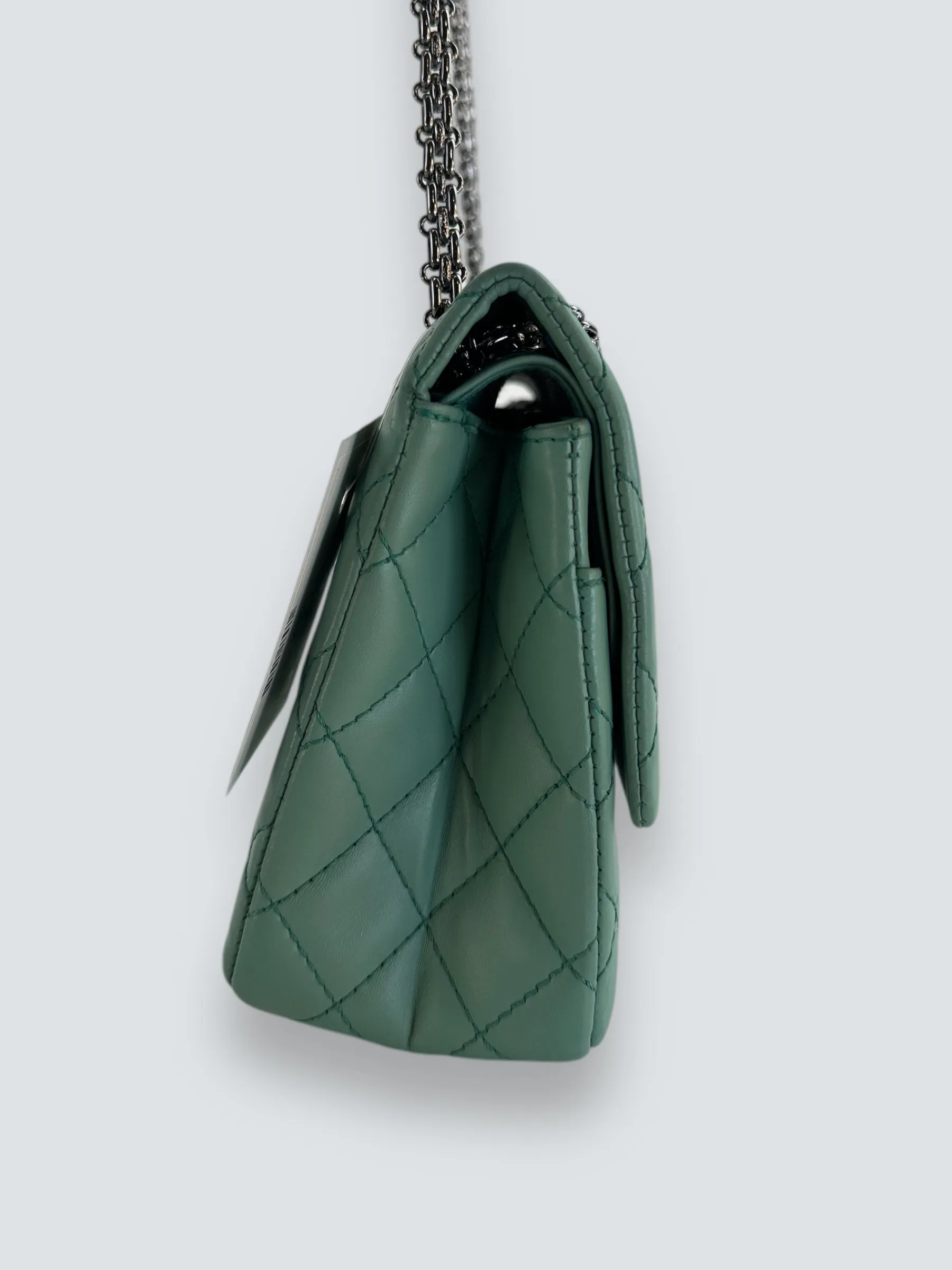 Chanel Mint Green Lambskin Leather Classic 2.55 Shoulder Bag
