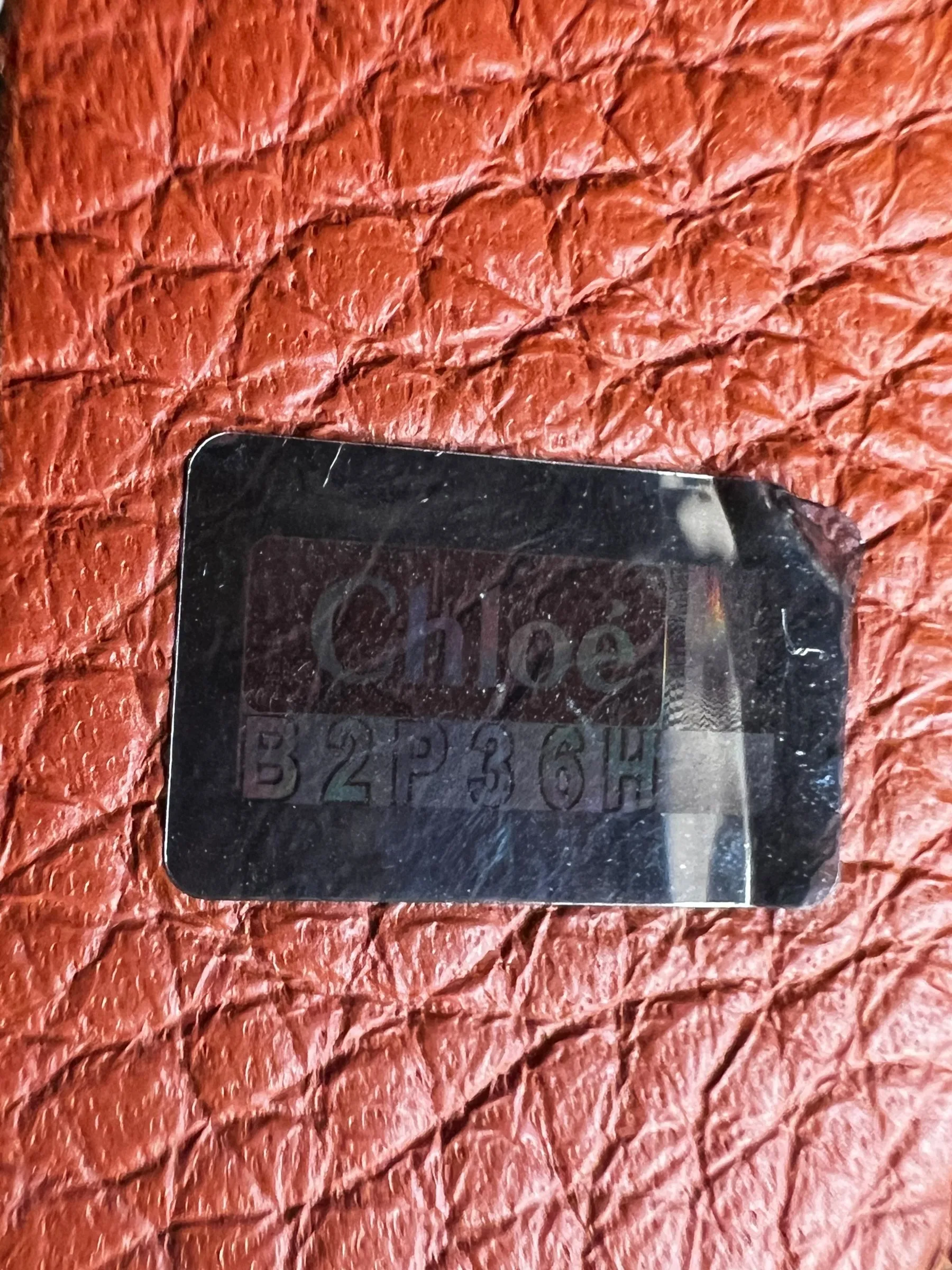 Chloe Orange Leather Marcie Crossbody