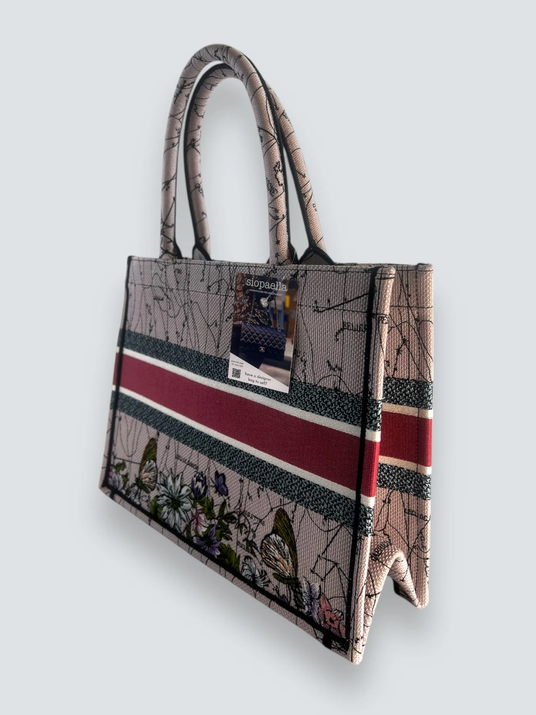 Christian Dior Multi Colour Canvas / Fabric Book Tote