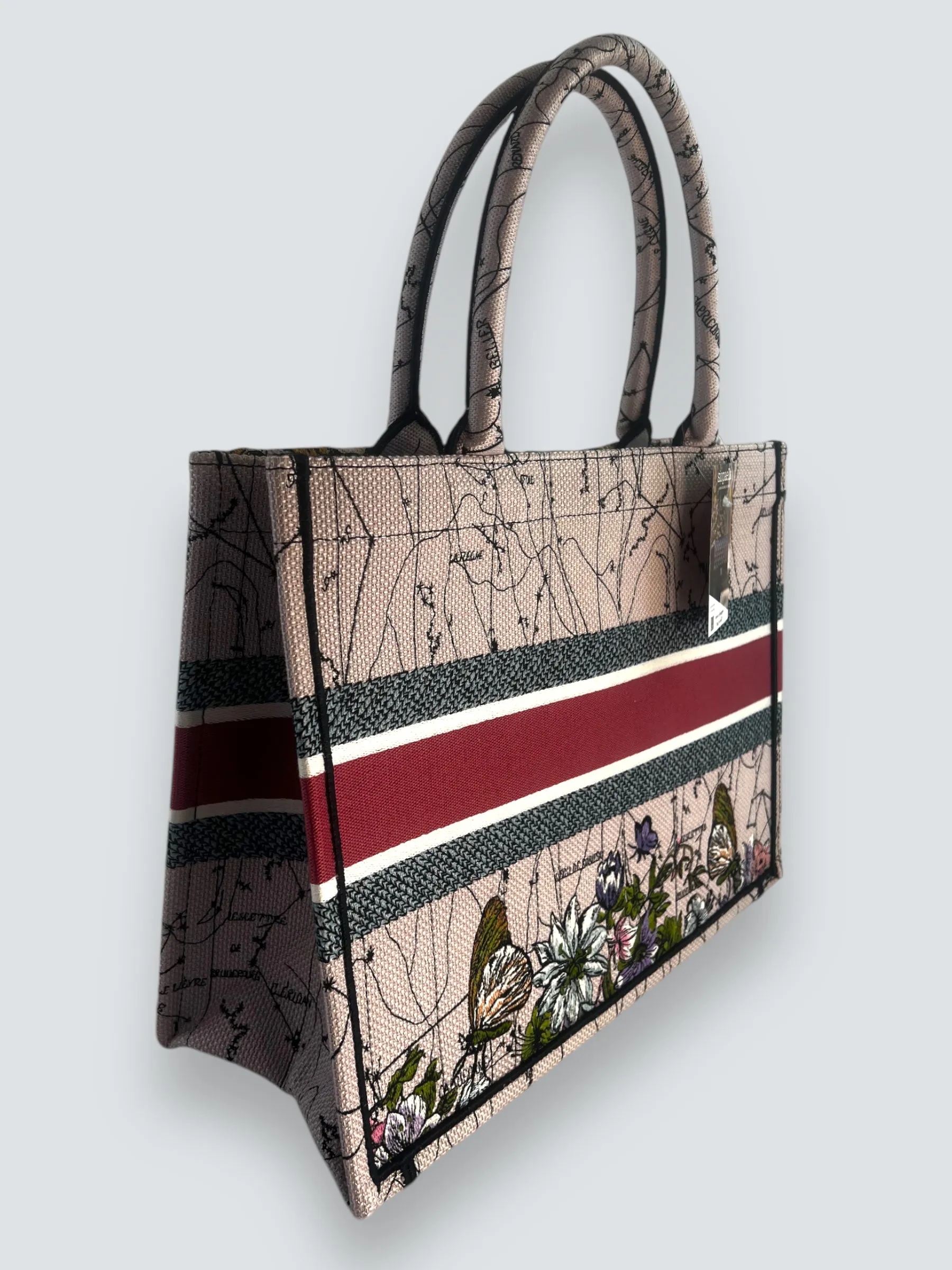 Christian Dior Multi Colour Canvas / Fabric Book Tote