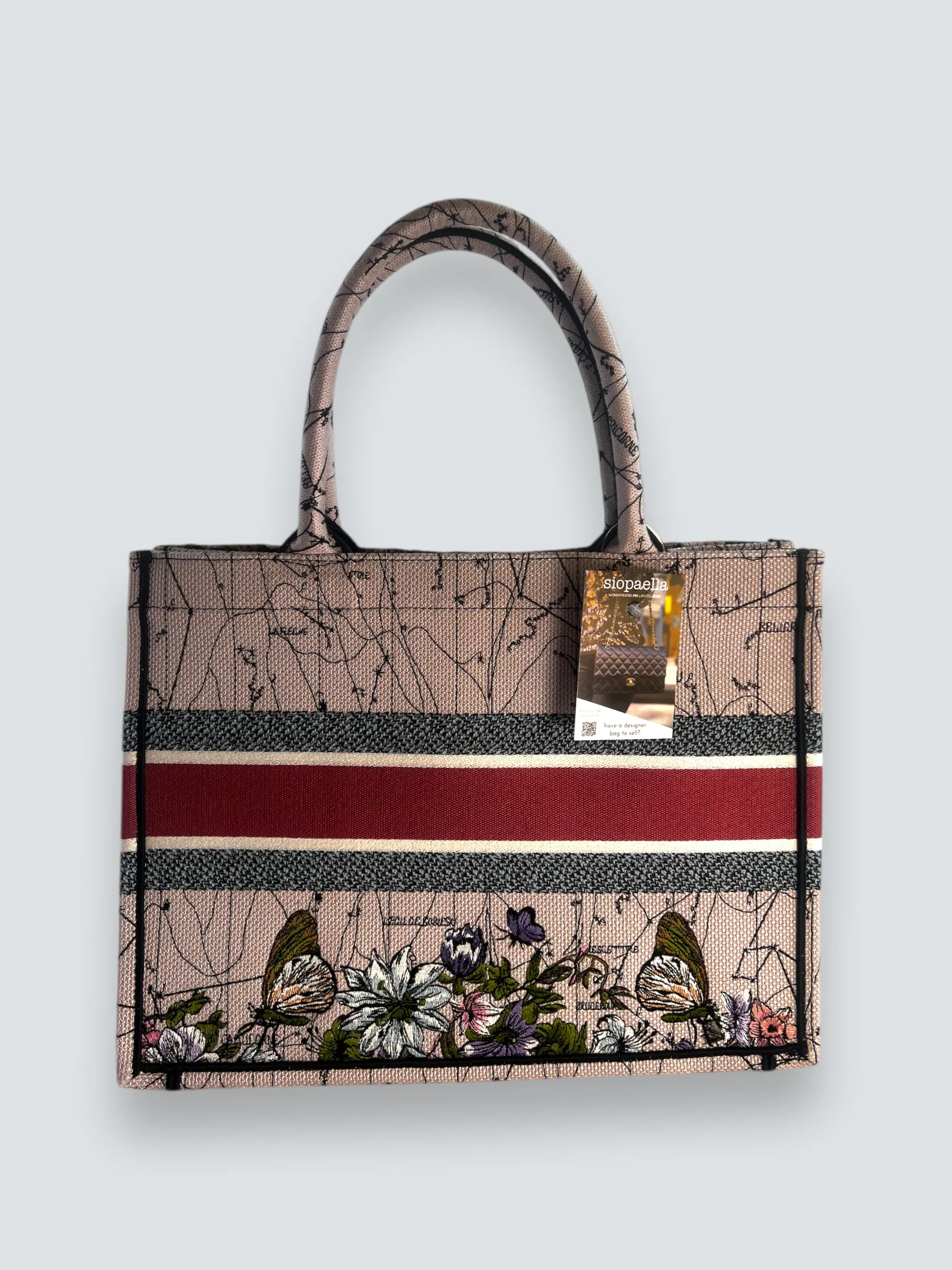 Christian Dior Multi Colour Canvas / Fabric Book Tote