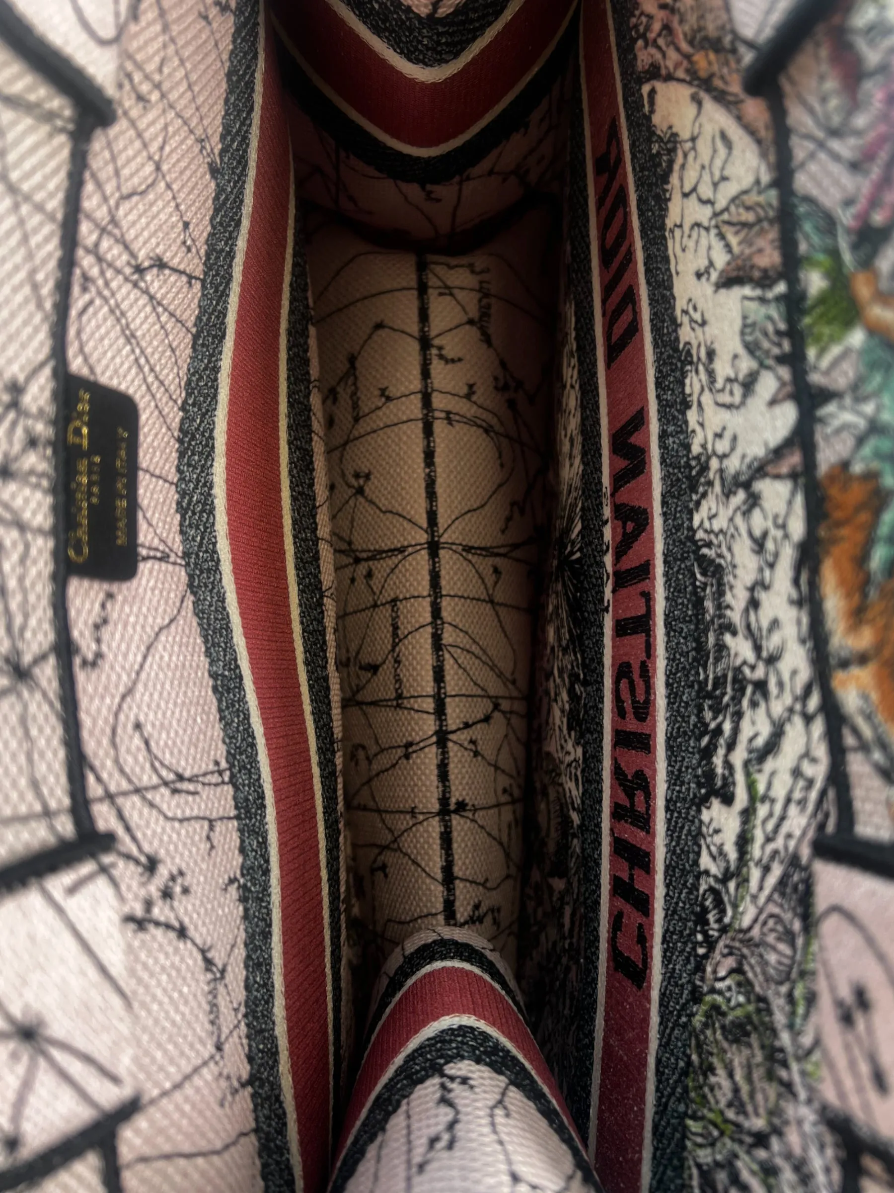 Christian Dior Multi Colour Canvas / Fabric Book Tote