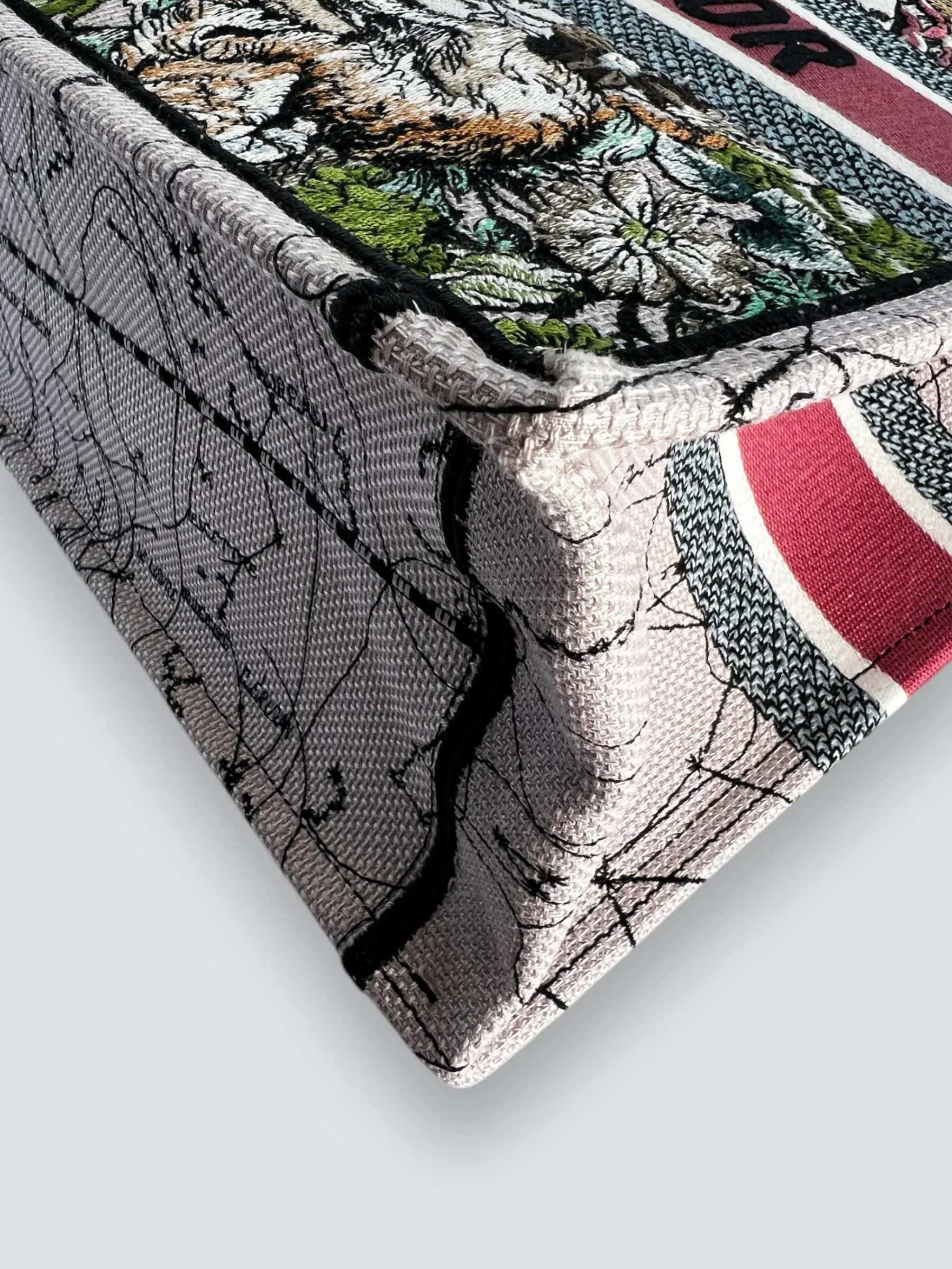 Christian Dior Multi Colour Canvas / Fabric Book Tote