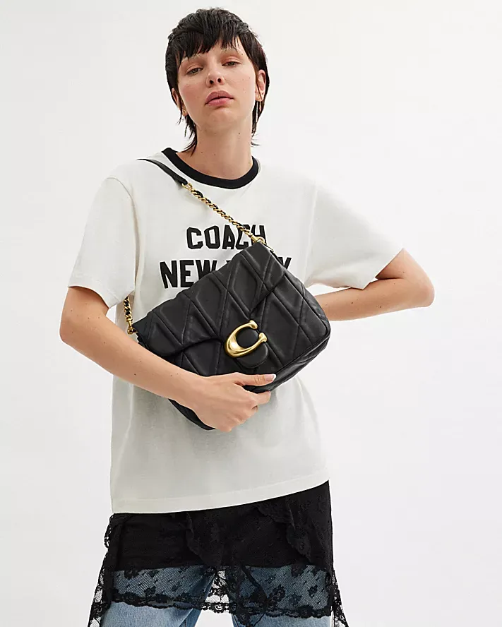 C.O.A.C.H TIMES SQUARE TABBY SHOULDER BAG 26 WITH QUILTING