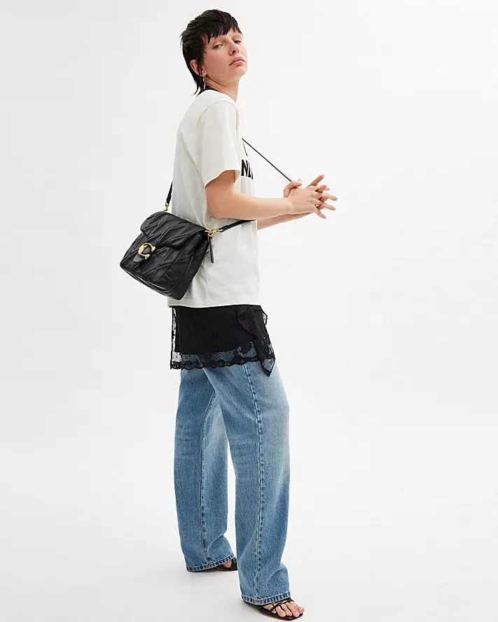 C.O.A.C.H TIMES SQUARE TABBY SHOULDER BAG 26 WITH QUILTING