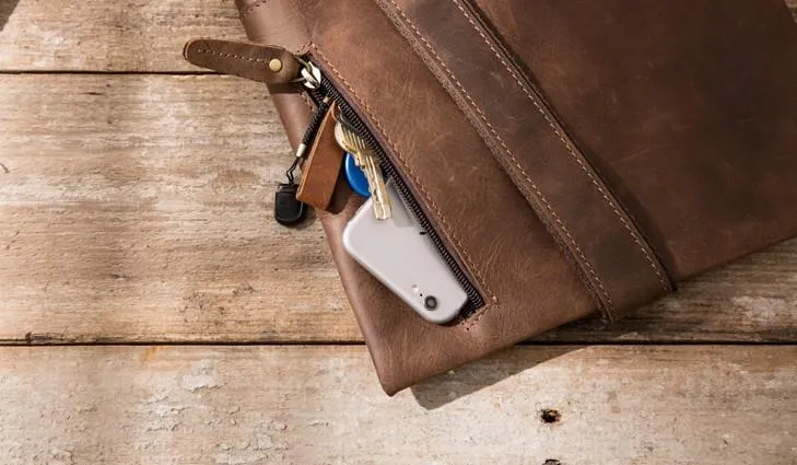 Coffee Leather Mens Cool Sling Bag Sling Shoulder Bags Chest Bags for men