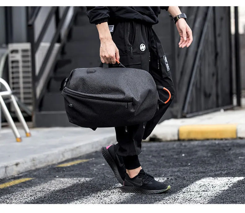 Cool Black Large Sling Bag For Men Waterproof Oxford Fabric Fashion Sling Bag For Big Men