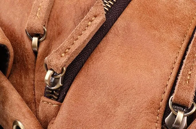 Cool Camel Black Leather Chest Bags Sling Bag Sling Crossbody Bag For Men