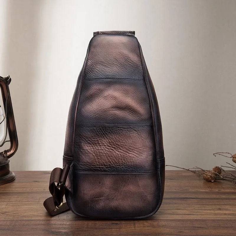 Cool Leather Chest Bag Sling Bag Sling Crossbody Bag Sling Travel Bags Sling Hiking Bag For Men