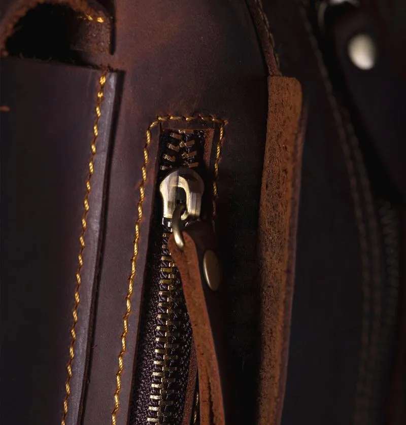 Cool Leather Mens Chest Bag Sling Bags Sling Crossbody Bag Travel Sling Bag for men