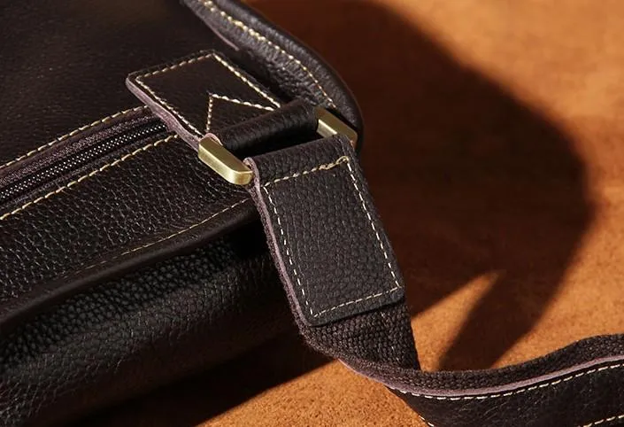COOL LEATHER MENS  SLING BAG CROSSBODY BAG CHEST BAG FOR MEN