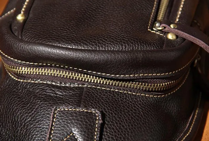 COOL LEATHER MENS  SLING BAG CROSSBODY BAG CHEST BAG FOR MEN