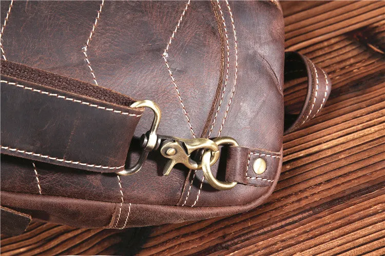 COOL LEATHER MENS SLING BAG SLING Shoulder BAG Chest Bag FOR MEN