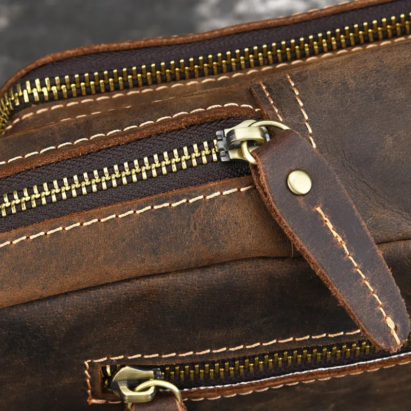 Cool Mens Leather Chest Bag Leather Sling Bag Leather Sling pack Crossbody Sling bag For Men