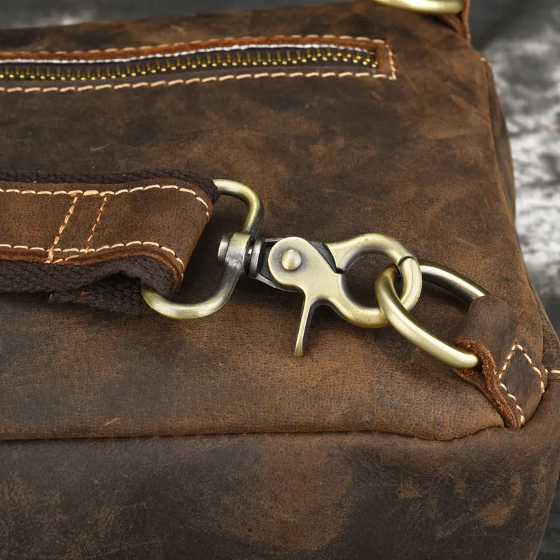 Cool Mens Leather Chest Bag Leather Sling Bag Leather Sling pack Crossbody Sling bag For Men
