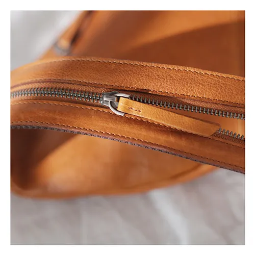 Cool Mens Womens Brown Leather Backpacks Triangel Sling Bag Black Leather One Shoulder Backpack for Womens