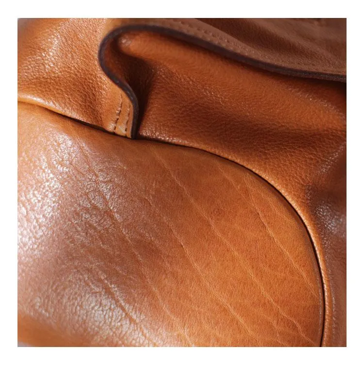 Cool Mens Womens Brown Leather Backpacks Triangel Sling Bag Black Leather One Shoulder Backpack for Womens