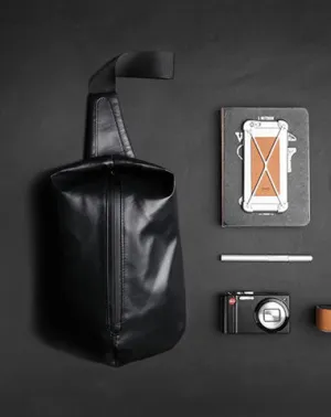 Cool OXFORD CLOTH PVC Black Men's One Shoulder Backpack Sling Bag For Men