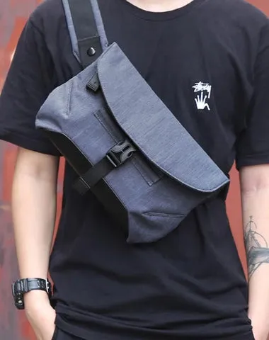 Cool Oxford Cloth PVC Men's Sling Bag Chest Bag One Shoulder Backpack For Men