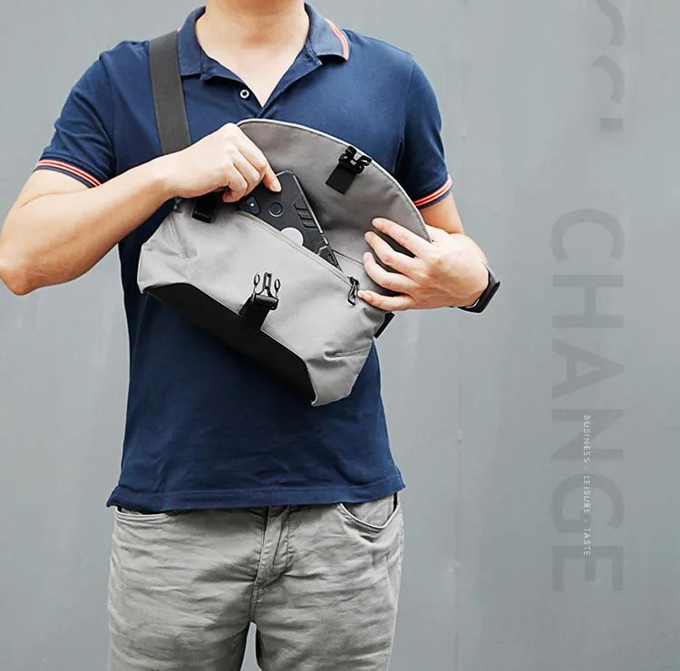 Cool Oxford Cloth PVC Men's Sling Bag Chest Bag One Shoulder Backpack For Men