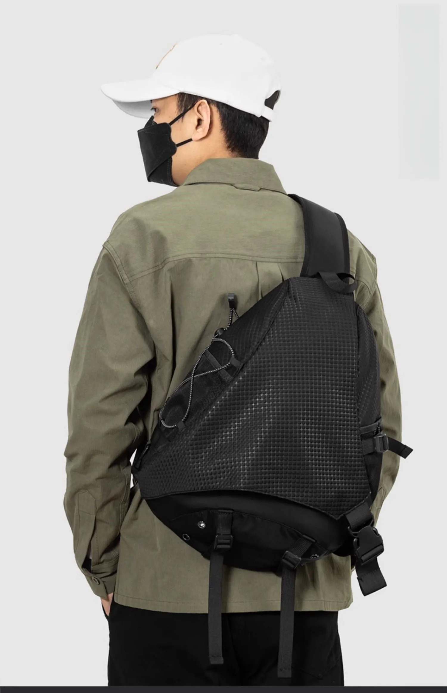 Cool Travel Large Sling Bag For Big Men Nylon Large Hiking Sling Bag For Big Men