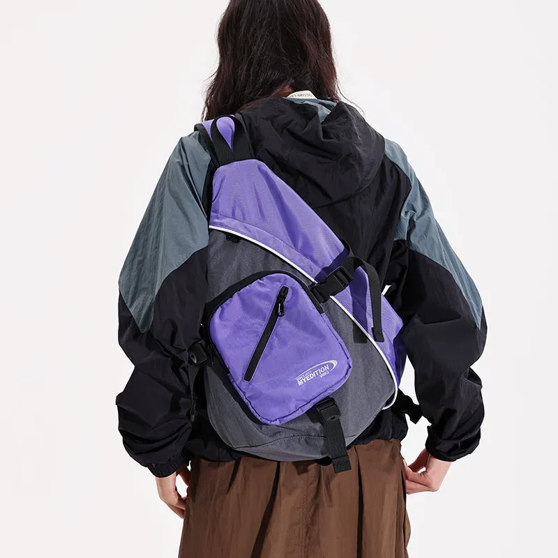 Cool Travel Large Sling Bag For Big Men Polyester Sports Large Hiking Sling Bag For Women