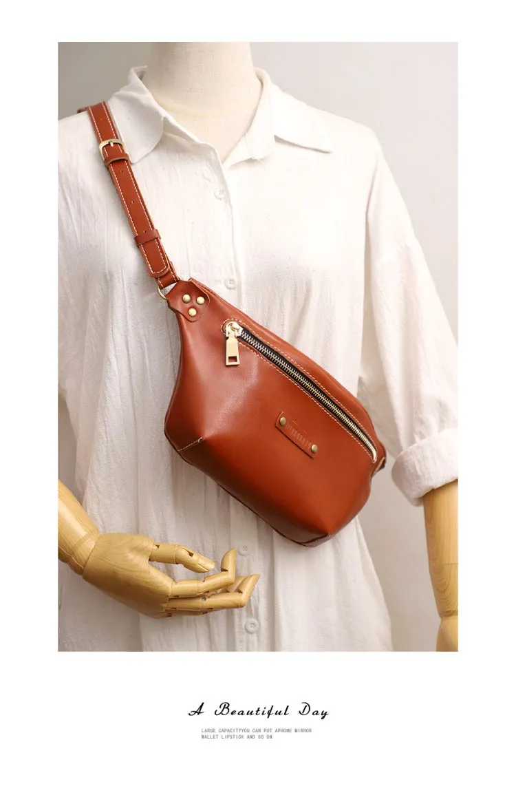 Cute Brown LEATHER Sling Bag Womens Side Bag WOMEN SHOULDER BAG Small Crossbody Purse FOR WOMEN