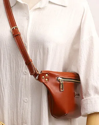 Cute Brown LEATHER Sling Bag Womens Side Bag WOMEN SHOULDER BAG Small Crossbody Purse FOR WOMEN