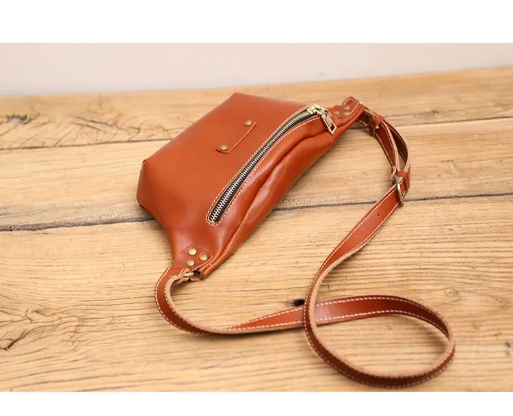 Cute Brown LEATHER Sling Bag Womens Side Bag WOMEN SHOULDER BAG Small Crossbody Purse FOR WOMEN