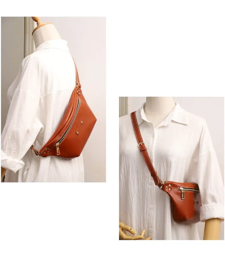 Cute Brown LEATHER Sling Bag Womens Side Bag WOMEN SHOULDER BAG Small Crossbody Purse FOR WOMEN
