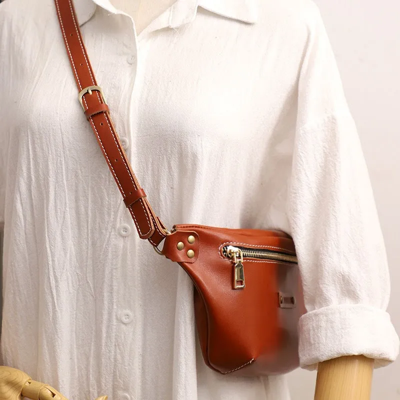 Cute Brown LEATHER Sling Bag Womens Side Bag WOMEN SHOULDER BAG Small Crossbody Purse FOR WOMEN