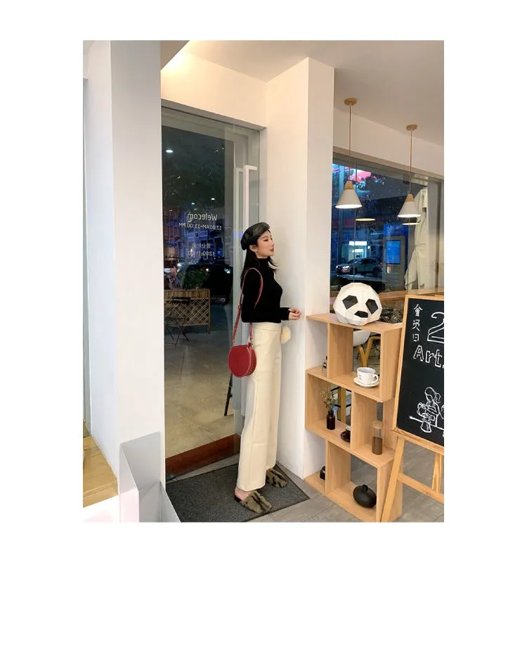 Cute Coffee LEATHER Around Side Bag Handmade WOMEN Circle Crossbody BAG Phone Purse FOR WOMEN